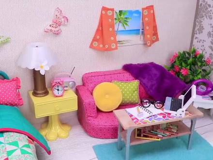 芭比娃娃的晨间日常,给芭比娃娃洗洗澡,换上新衣服美美哒