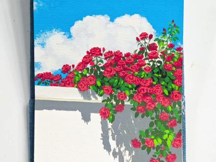 晴空下的玫瑰花墙|丙烯马克笔教程
#画画 #春天的色彩 #小清新治愈系画作分享 #丙烯马克笔 #艺术种草指南