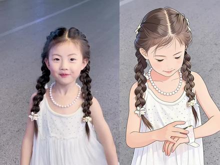 发量少也能拥有绝美造型!这款“天菜款”必须安利,显发又好看,日常出门超吸睛#儿童编发 #双麻花辫教程 #显发量编发 #简单编发