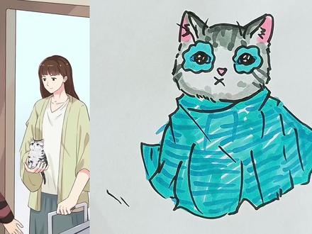 画哭泣的小猫咪#儿童简笔画