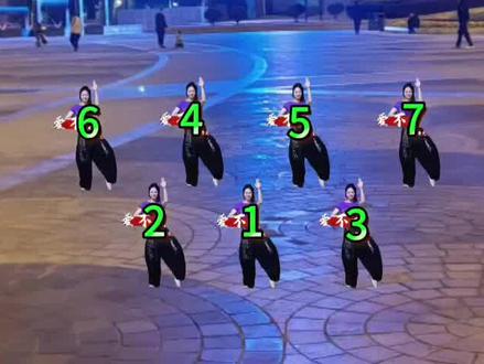 《爱不释手》7人队形广场舞视频教学