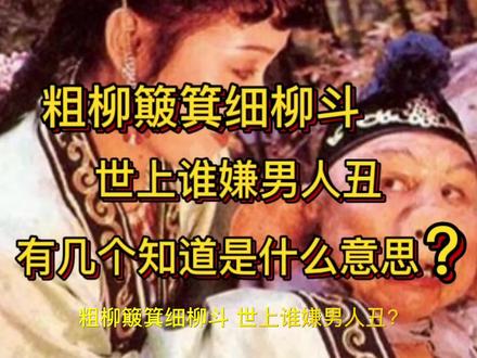 粗柳簸箕细柳斗,世上谁嫌男人丑。簸箕和斗与男人美丑什么关系? #趣味历史 #民间故事 #历史冷知识