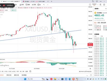 1月31号下周黄金还会下跌吗?机会在哪里呢?#黄金 #金价 #黄金首饰 #黄金按克卖 #黄金加工