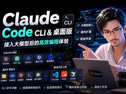 Claude code命令行、桌面版、插件版介绍 来吧,兄弟们,Claude code CLI和桌面版,及插件接入AI编程软件VS CODE
TRAE,接入大模型的使用介绍 #ClaudeCode #AI 编程 #VibeCoding #VSCode 插件 #Trae 编程 #大模型接入 #程序员工具 #AI 开发助手
