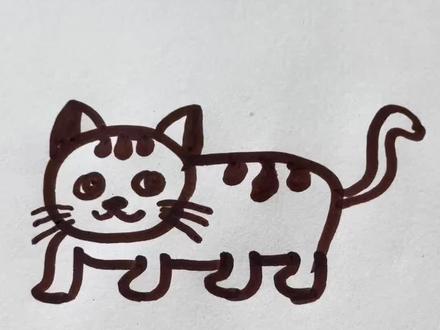 四个J画小猫咪#简笔画 #字母简笔画 #儿童画画启蒙 #亲子互动 #学画画