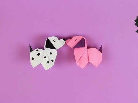 栀子手工,如何用纸折出可爱的小狗呢,超级详细的视频动手试试吧 #折纸 #手工 #DIY
