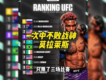 次中不败战神,人物故事-莫拉莱斯#格斗ufc #mma#莫拉莱斯