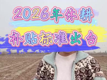 2026年休耕 补贴标准来啦! #新疆棉花#棉花种植#棉花种植技术#棉花高产#三水升苗灵