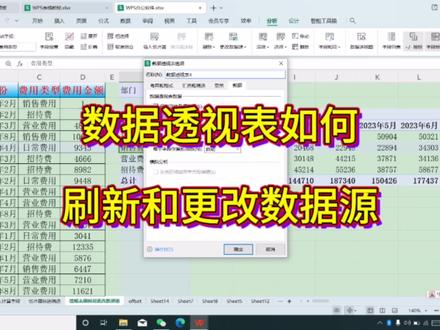 数据透视表如何刷新和更改数据源 #office办公技巧 #玩转office #快捷键 #数据透视表技巧 #WPS表格技巧 #WPS办公技巧 #学习分享