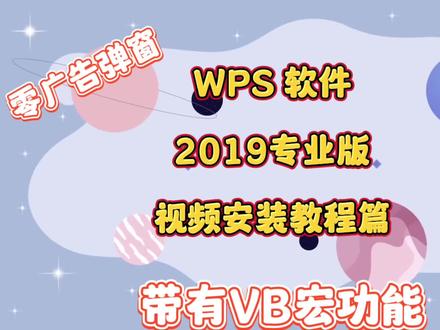 Wps 2019专业版带有Vb宏功能 软件零广告无弹窗广告 秒启动#软件 #wps #wps2019 #wps2019专业版 #wps宏