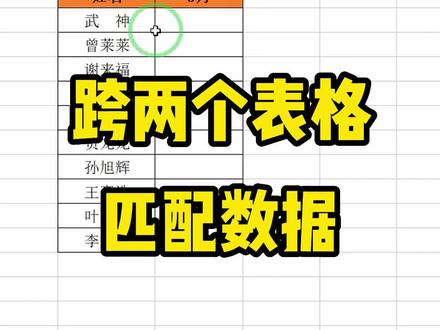 跨两个表格进行数据匹配#xlookup #办公技巧