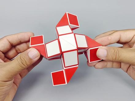 48段魔尺教程忍者飞镖,慢动作教程,常按屏幕可以调节速度 #想象力培养 #48段魔尺教程 #智力玩具