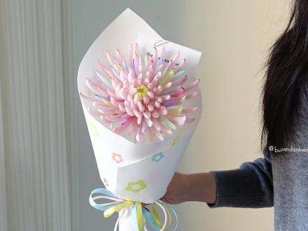 氛围感拉满!扭扭棒烟花菊花束教程✨ #手工diy #扭扭棒 #烟花