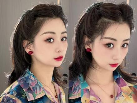 圣诞节约会逛街发型就这么扎吧,披着也超好看,短发也超漂亮 #发型教程大全 #简单编发 #发型教程 #圣诞节发型 #披肩发