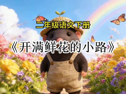 二年级语文下册第三课《开满鲜花的小路》课文朗读,一起来读吧#二年级下册 #语文 #课文朗读 #幼小衔接