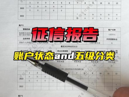 征信上的账户状态和五级分类很重要!#征信 #贷款 #金融知识分享 #绍兴 #干货分享