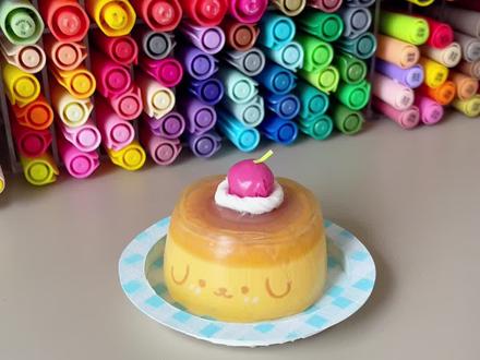 纸巾+纳米胶居然能做出布丁?! #捏捏 #手工 #diy