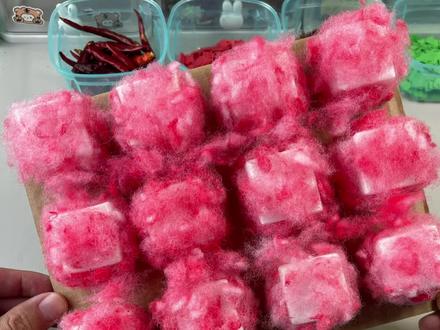 自制红色系新年霉豆出摊咯 #手工diy #解压玩具 #手工霉豆腐 #小学生手工