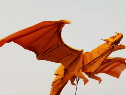 霸气侧漏的始祖飞龙折纸教程(第一部分) #折纸 #折纸教程