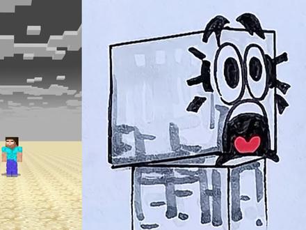 方块人大战方块人。 #简笔画