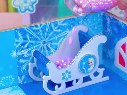 制作艾莎的魔法冰雪宫殿:温馨卧室、厨房,还有地下泳池 ❄️ DIY 迷你小屋 #手工 #儿童手工 #手工DIY