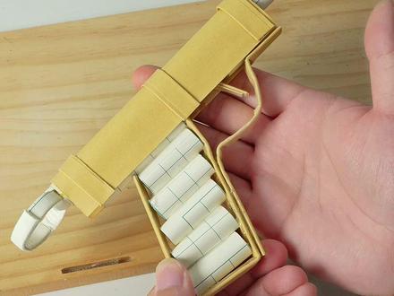 教你用纸做好玩的,雷明顿手枪~ #折纸手工 #手工制作 #创意DIY