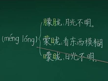二年级上册 语文 meng long 的区别