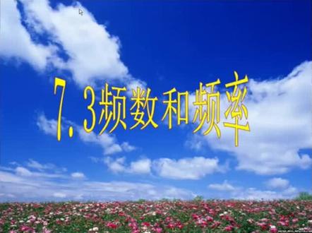 苏教版八年级数学下册下《频数与频率》骆老师全国一等奖优质课视频公开课视频比赛视频