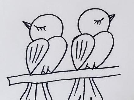 两只生气的小鸟 #简笔画 #儿童画