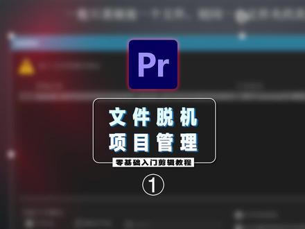 #剪辑教程 PR零基础入门剪辑教程—脱机文件如何找回及项目管理 #剪辑技巧 #后期制作#pr教程