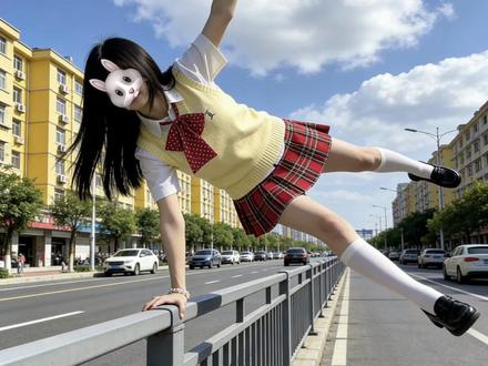 当我也想拍这个jk跨栏杆 交给豆包就会得到!#jk #跨栏杆 #豆包ai#豆包P图已经nextlevel了 #拍照姿势 跨栏杆拍照ai指令 跨越栏杆拍照jk 翻栏杆经典动作ai口令 跨越栏杆拍照ai指令教程 像素风情侣ai指令生成 跨越栏杆