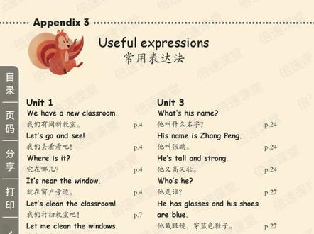 小学英语四年级上册,第74页,第2单元句型#零基础英语 #英语 #小学英语