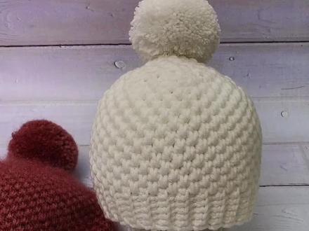 简单毛球帽编织教程 一 #帽子编织 #手工 #手工编织 @抖音小助手