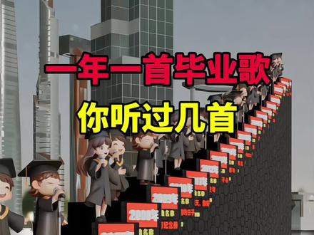 一年一首毕业歌曲,你听过几首?#数据可视化 #用一篇长文记录毕业季 #我的青春回忆录 #抖音全民写作大赛