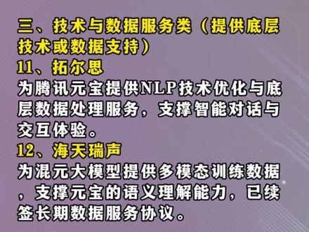 腾讯元宝,20家重点公司