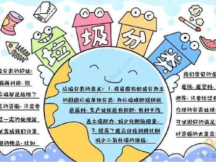 垃圾分类手抄报分享~