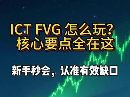 感谢平台 ICT FVG 公允值缺口保姆级教程!教你认清三根 K 线的有效形态#ICT #FVG #订单流 #价格行为 #高胜率交易模型