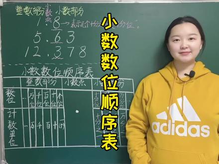#创作灵感 四年级数学下册-小数数位顺序表#开学 @抖音小助手