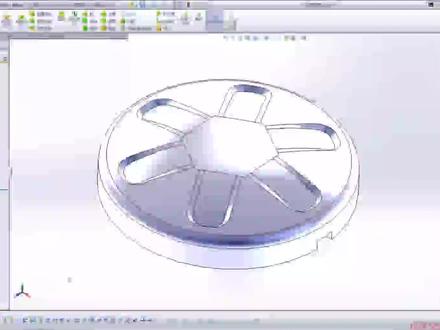 solidworks带压凹的盖子实例,混合建模练习