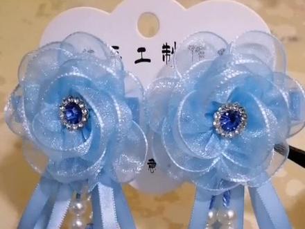 #创作灵感 #在家做手工 #儿童发饰 #纯手工制作发饰 一款简单漂亮的公主飘头花,你安排了吗🌸🌸