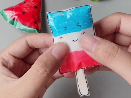 简单又好玩的解压小玩具《捏捏乐》来啦,拿出纸巾、棉花,和心怡一起来做吧!#亲子手工 #幼儿园手工 #创意手工 #自制玩具 #手工diy