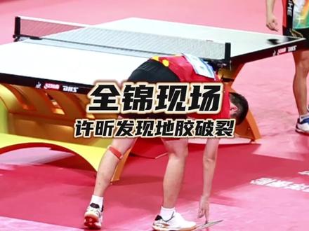 【全锦现场】之“许昕发现地胶破裂”。这次全锦赛地胶存在一定问题,几天比赛下来有多位运动员在地胶上滑倒。光周启豪一场比赛就在地胶上滑倒2次,其中一次重重摔倒在地胶上,半晌起不来。
#2023全国乒乓球锦标赛 #许昕 #樊振东 #林高远 #周启豪