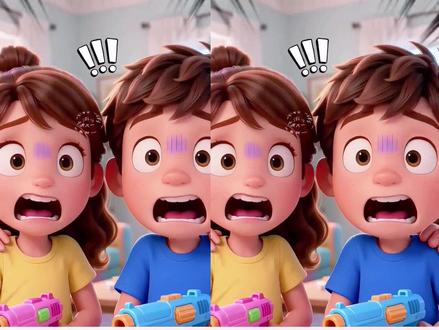 两个熊孩子玩的太投入了#手势舞#幼儿手指游戏#儿童视频#儿童动画#亲子教育