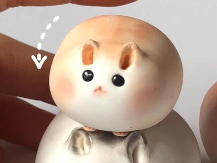 把仓鼠宠物做成粘土后会是什么样子#手工 #粘土 #仓鼠