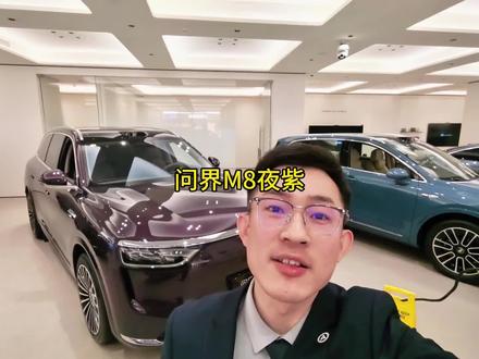 问界M8夜紫,色彩与科技的浪漫相遇#鸿蒙智行#华为#问界M8 #挡不住的颜值 #dou是好车