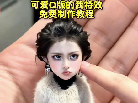可爱Q版的我 可爱Q版小人#可爱q版人物 #可爱Q版的我 #ai手掌迷你版 #剪映 #ai变可爱药水