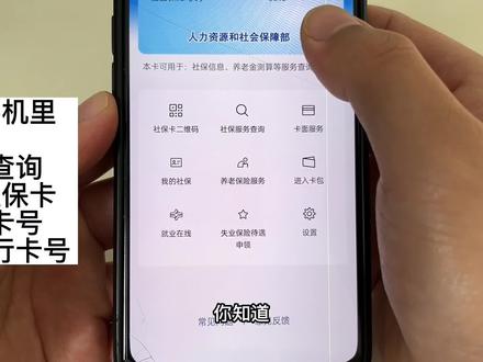 手机里就可以查询社保卡信息你知道吗?社保卡号和绑定的银行卡号#手机使用技巧 #涨知识 #社保知识