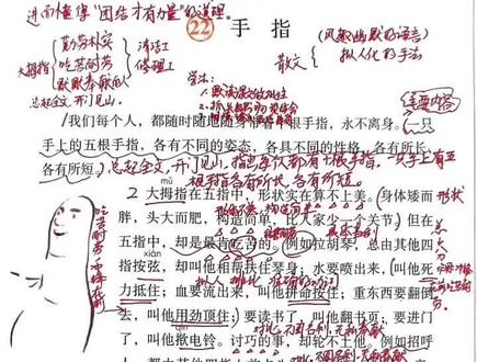五下课文22《手指》