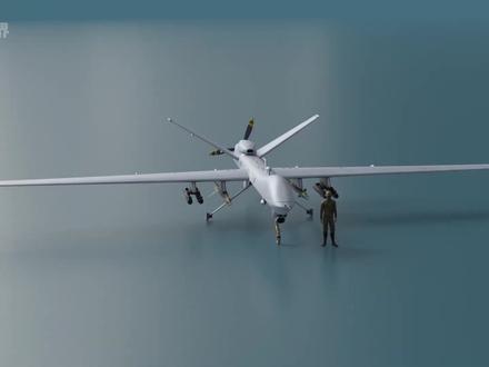 一分钟揭秘MQ-9死神无人机的工作原理 #3D动画 #工作原理 #科普一下