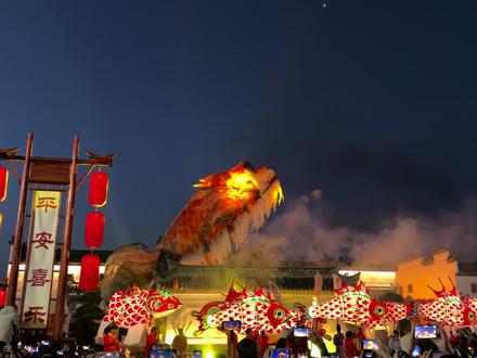 月下鱼灯,徽州一梦,飞天鳌鱼!现在刷到也来得及!太震撼了。#徽州唐模 #鱼灯#鳌鱼